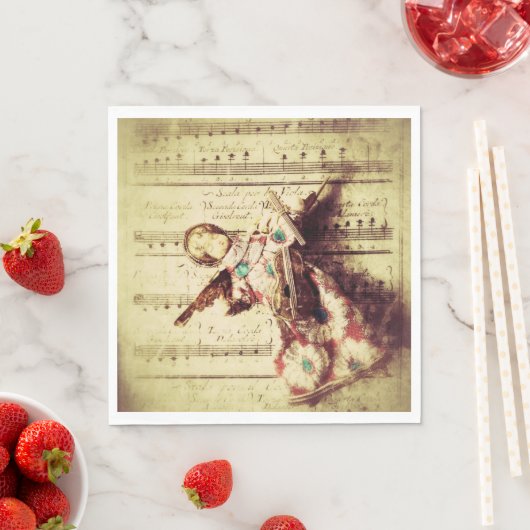 angel-versiering op muziek servet (Insitu)