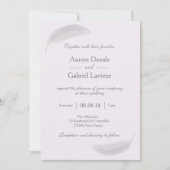 Angel vether lila grijs-bruiloft met positieve ene kaart (Voorkant)