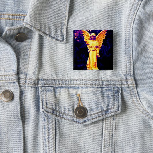 Angel Vierkante Button 5,1 Cm (In situ)