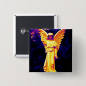 Angel Vierkante Button 5,1 Cm (Voorkant /achterkant)