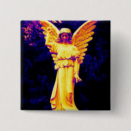 Angel Vierkante Button 5,1 Cm
