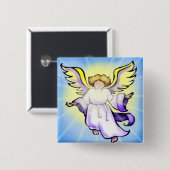 Angel Vierkante Button 5,1 Cm (Voorkant /achterkant)