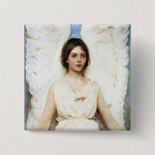 Angel Vierkante Button 5,1 Cm