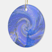 Angel viert deze nacht. keramisch ornament (Links)