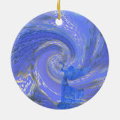 Angel viert deze nacht. keramisch ornament (Achterkant)