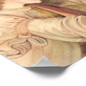 Angel vingertoppen en cat Leonardo da Vinci Poster (Hoek)