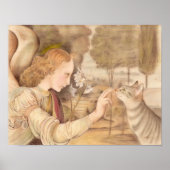 Angel vingertoppen en cat Leonardo da Vinci Poster (Voorkant)