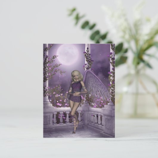 Angel Violet Charms Briefkaart (Staand voorkant)