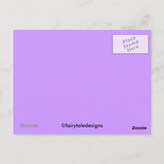 Angel Violet Charms Briefkaart (Achterkant)