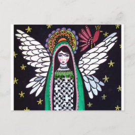 Angel Virgin van Guadalupe Art van Heather Galler Briefkaart