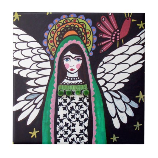 Angel Virgin van Guadalupe Art van Heather Galler Tegeltje (Voorkant)