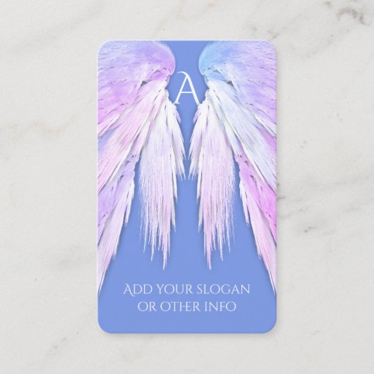 ANGEL VLEUGELS DROMERIGE ZACHTE BLAUWE SCHOONHEID VISITEKAARTJE (Voorkant)