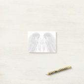 ANGEL VLEUGELS WIT - Grijze aangeroerde veren - Post-it® Notes (Op bureau)