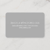 ANGEL VLEUGELS Wit Lichtgrijs Visitekaartje (Achterkant)