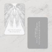 ANGEL VLEUGELS Wit Lichtgrijs Visitekaartje (Voorkant / Achterkant)