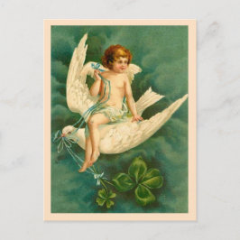 Angel Vliegen op een Duif - St Patrick's Day Brief Briefkaart