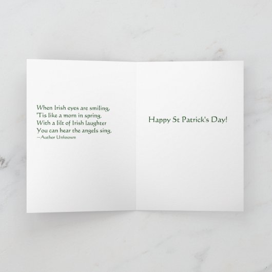 Angel Vliegen op een Duif - St Patrick's Day Kaart (Binnen)