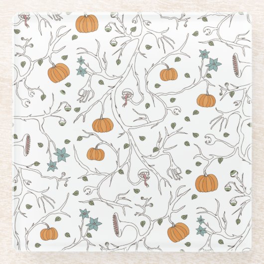 Angel voor Halloween Glazen Onderzetter (Voorkant)