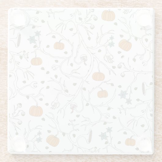 Angel voor Halloween Glazen Onderzetter (Achterkant)