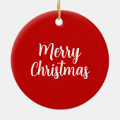 Angel Vrolijk Kerstfeest Rood Groene Krans Vleugel Keramisch Ornament (Achterkant)