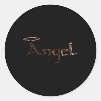 Angel Vrouwen Zwart Geschiedenis Maand Kleur Manne Ronde Sticker