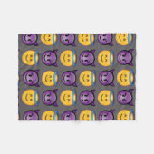 Angel vs Devil Emoji Pattern Fleece Deken (Voorkant (Horizontaal))