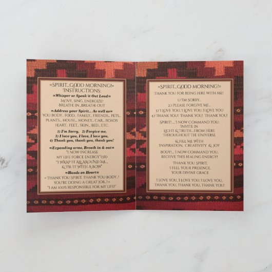 Angel w/Harp, Instructies & Spirit Goedemorgen! Bedankkaart (Binnen)