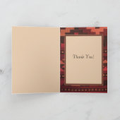 Angel w/Harp, set op Zuid-westerne stijl gevouwen Bedankkaart (Binnen)