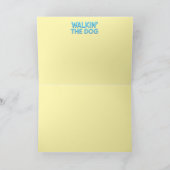 Angel Walkin' the Dog Card Feestdagen Kaart (Binnen)