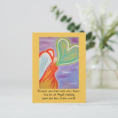 Angel walking briefkaart (Staand voorkant)