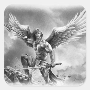 ANGEL WARRIOR Square Sticker