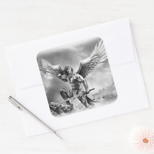 ANGEL WARRIOR Square Sticker (Envelop)