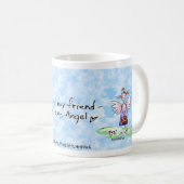 Angel Waterverf tekent Paars blauw en groen Koffiemok (Voorkant rechts)