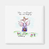 Angel Waterverf tekent Paars blauw en groen Magneet (Voorkant)