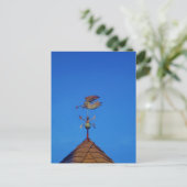 Angel Weather Vane Bright Blue Sky Briefkaart (Staand voorkant)