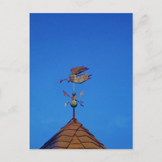 Angel Weather Vane Bright Blue Sky Briefkaart (Voorkant)