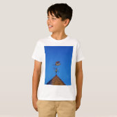 Angel Weather Vane Bright Blue Sky T-shirt (Voorkant volledig)