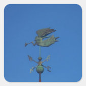 Angel Weather Vane Vierkante Sticker (Voorkant)