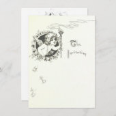 Angel Wedding-uitnodiging Kaart (Voorkant / Achterkant)