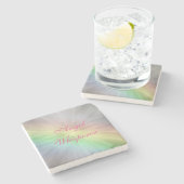 Angel Whisperer-ontwerp Stenen Onderzetter (Zijkant)