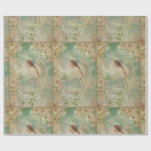 Angel White Flowers Blue Sky Cadeaupapier (Vlak)