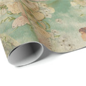 Angel White Flowers Blue Sky Cadeaupapier (Rol Hoek)