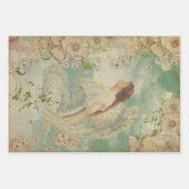 Angel White Flowers Blue Sky Inpakpapier Vel (Voorkant)