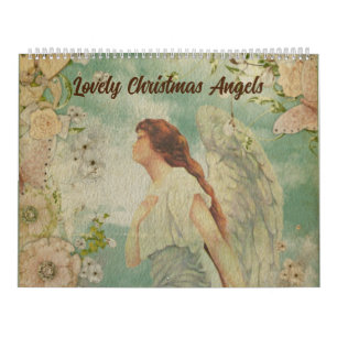 Angel White Flowers Blue Sky Kalender