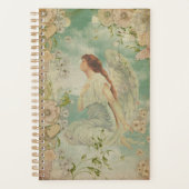 Angel White Flowers Blue Sky Planner (Voorkant)