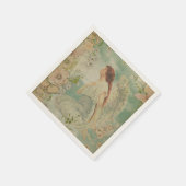 Angel White Flowers Blue Sky Servet (Hoek)