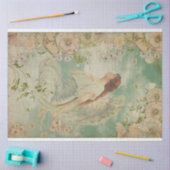 Angel White Flowers Blue Sky Tissuepapier (Craft)