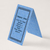 Angel White Wings op Cloud White Angel Cat Blue Visitekaartje (Achterkant)