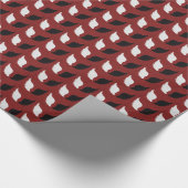 Angel Wing Black White Wrapping Paper Cadeaupapier (Hoek)