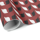 Angel Wing Black White Wrapping Paper Cadeaupapier (Rol Hoek)